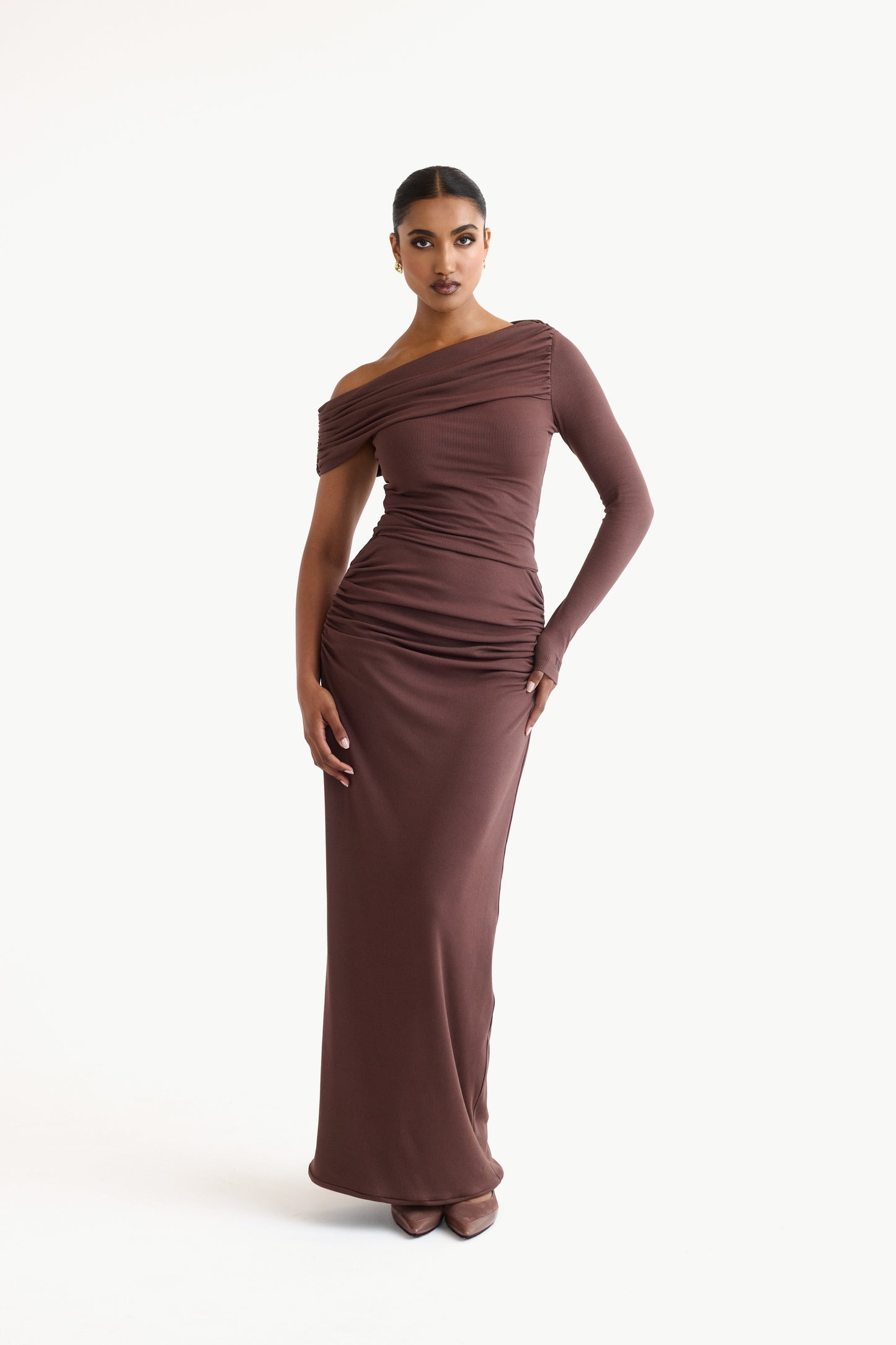 ASYMMETRIC RIBBED TOP