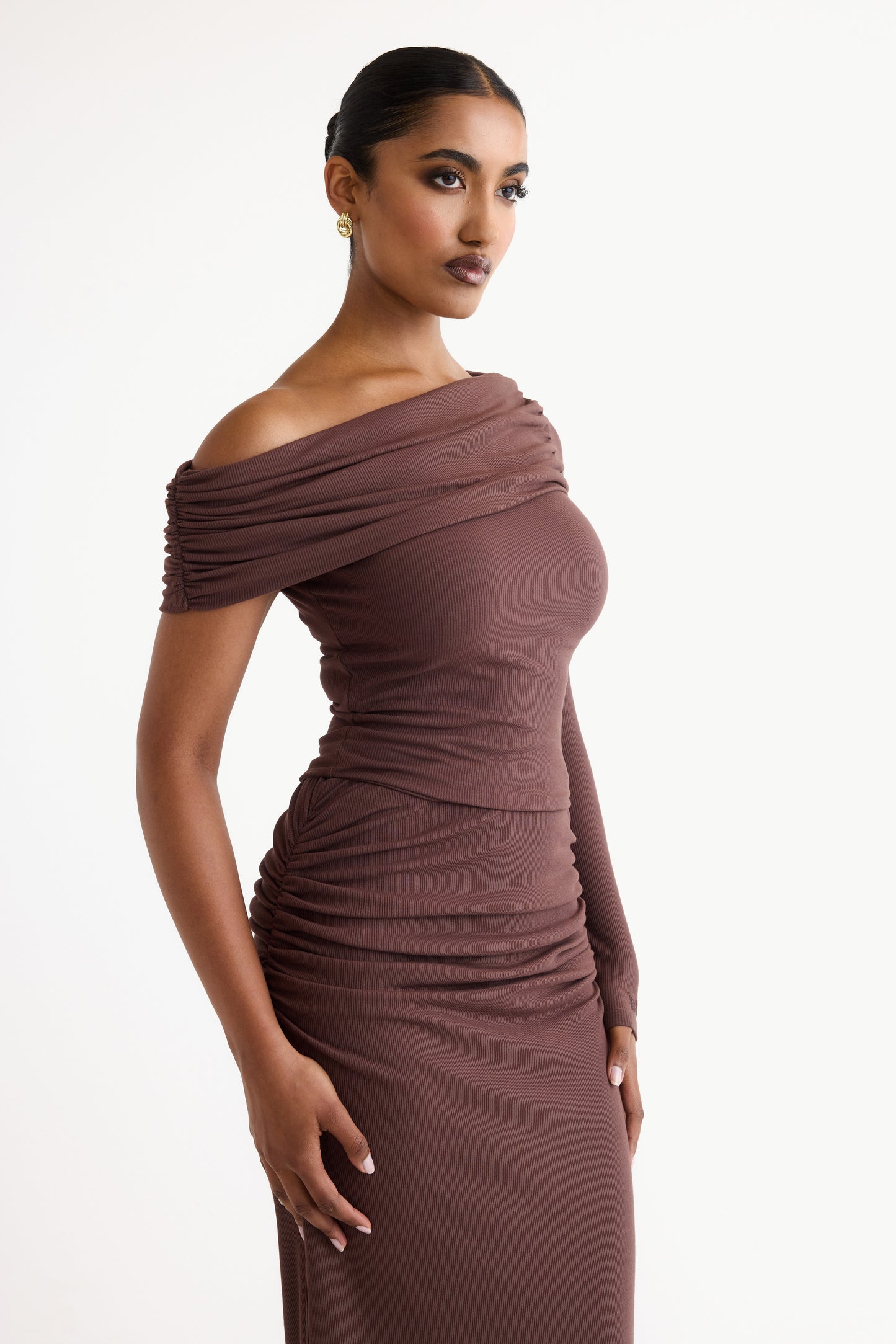 RIBBED MAXI SKIRT